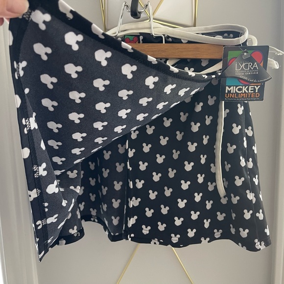 NWT Vintage Mickey Unlimited Charlie Sun Graphic Wrap Skirt Swim Coverup Girls L - Picture 4 of 4